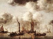 CAPELLE, Jan van de Dutch Yacht Firing a Salvo fg oil painting artist